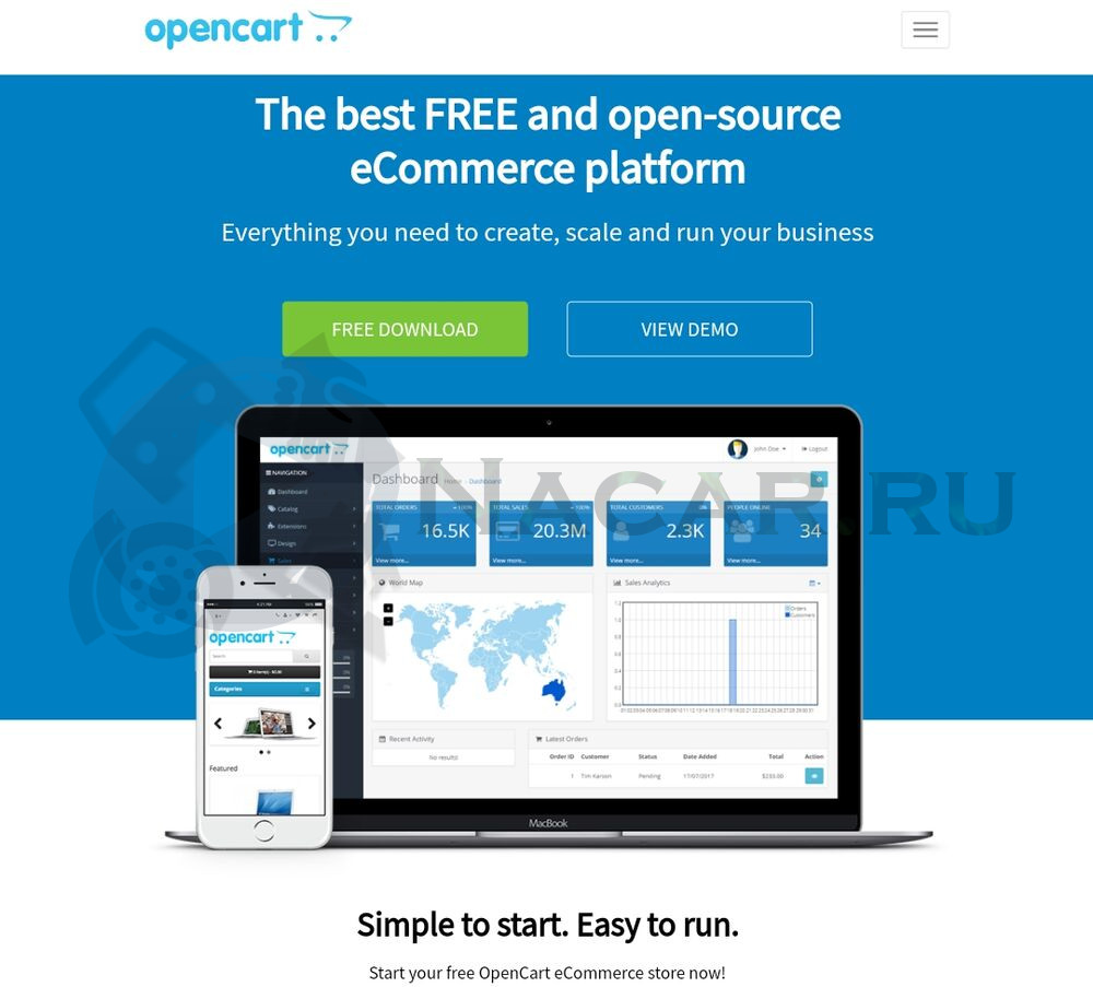 Платформа «OpenCart» для создания веб-магазина