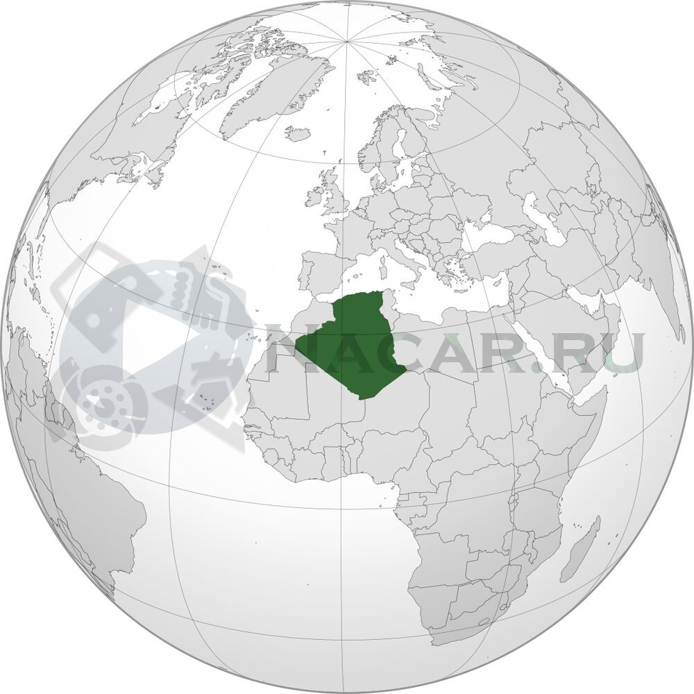 Алжир на карте мира