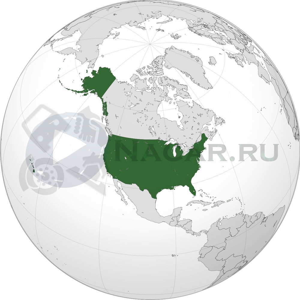 Соединённые Штаты Америки на карте мира